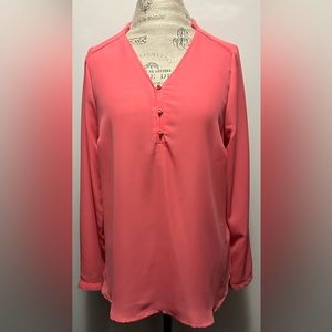 Lauren Conrad Polyester Blouse L CORAL